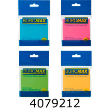 Стікери 76*76мм 100арк. NEON 4 кольори Buromax (12/216) BM.2312-98