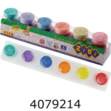 Гуаш ZiBi 6кол. 20мл KIDS Line GLITTER (12/72) ZB.6691