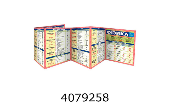 Шпаргалка Фізика 7-11клас 10144020У