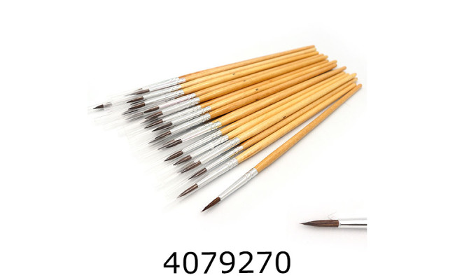 Пензлі поні №1 18см кругла (кит.стандарт №1) 1-K-P-K1 (25) 1-K-P-K1/M-1C