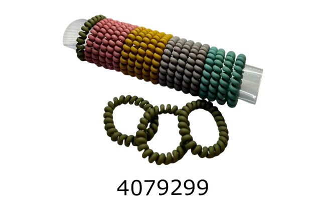 Резинка для волосся Пружинка 25 шт матова кольорова ba40003