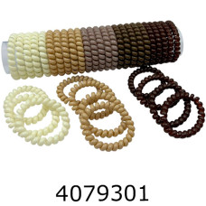 Резинка для волосся Пружинка 25 шт коричнева глянець ціна за 25 шт bb1894/7