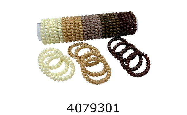 Резинка для волосся Пружинка 25 шт коричнева глянець ціна за 25 шт bb1894/7