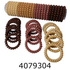 Резинка для волосся Пружинка 25 шт матова коричнева ba3557