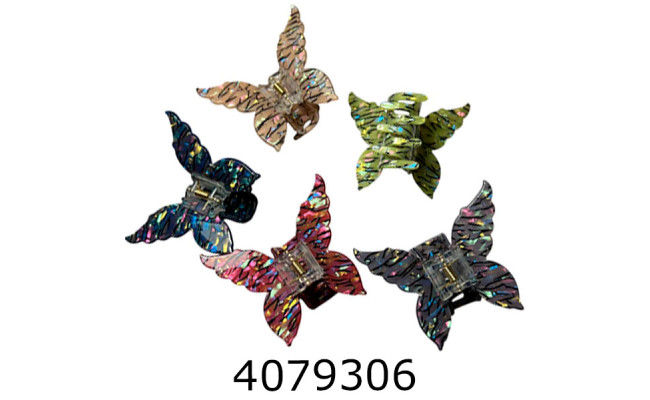 Крабик для аолосся  6 шт в кульку метелик ціна за 6 шт BB3648