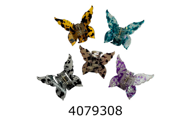 Крабик для волосся 6 шт в кульку метелик ціна за 6 шт BB3663