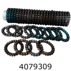 Резинка для волосся Пружинка 25 шт темна ba3842