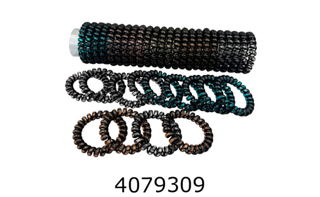 Резинка для волосся Пружинка 25 шт темна ba3842