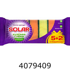 Губка д/посуду 7шт. ТМ SOLAR Bubble