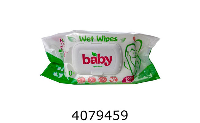 Серветка волога 120шт. BIOLLY Baby з клапаном (10)