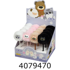 Ручка кульк. ZiBi Fluffy Big Cat 07 мм синя (16) ZB.2021