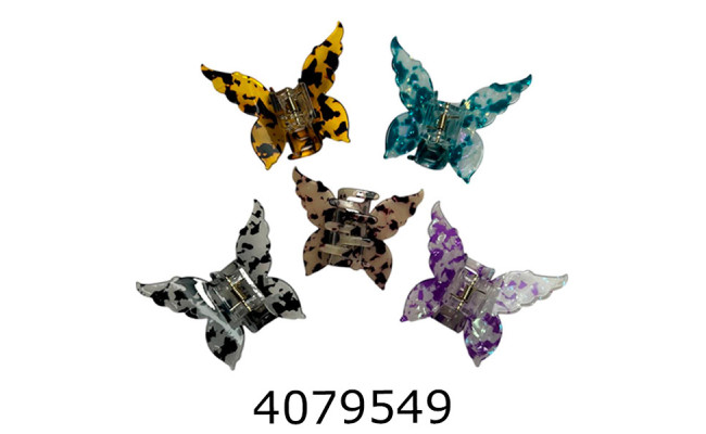 Крабик для волосся 3 шт в кульку метелик ціна за 3 шт BB3663