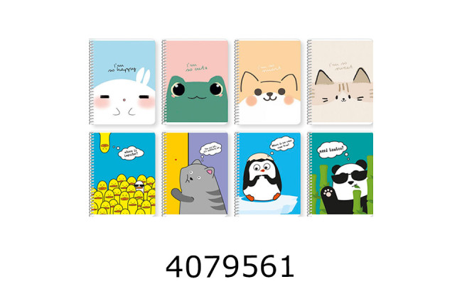 Блокнот на спір. збоку А6 80 арк. кл. Школярик Student білий. блок60г/м2картонУФ-лак (8/192) A6-SC-080-6145K