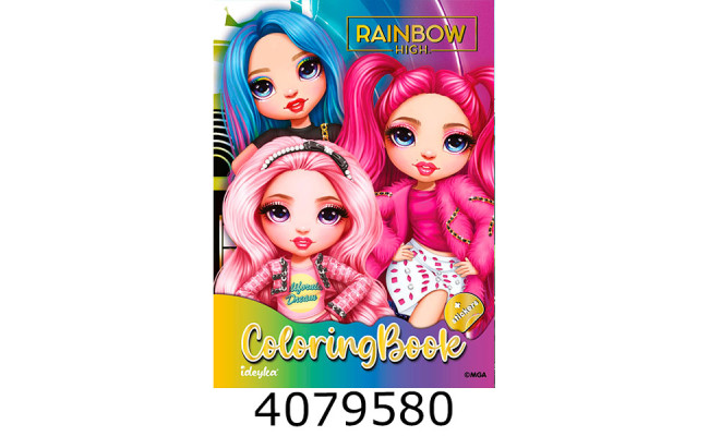 Розмальовка  А4 зі стікерами The creative Rainbow Ідейка LCB12