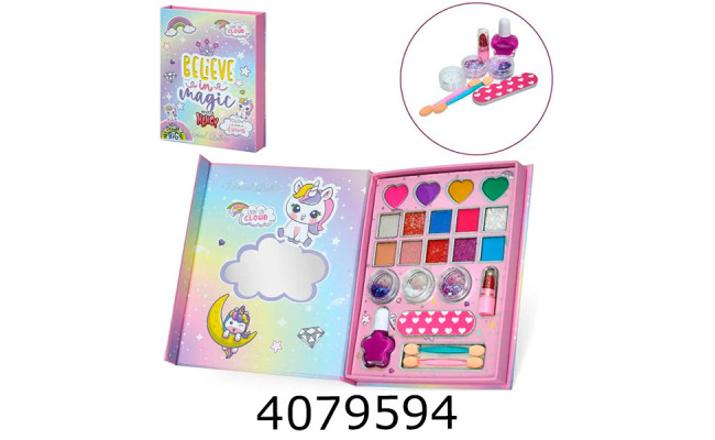 Косметика в коробці тінілакпомадаглітердзеркалопилкапензлики 15*19*2см (60/12) V6375