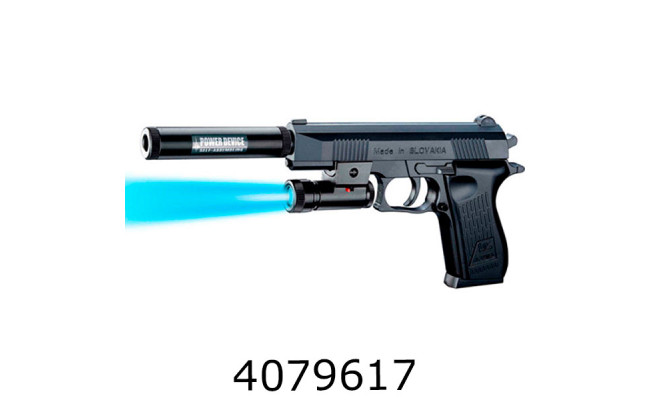 Пістолет пулі в кульку + лазер 21х14х4см (60) K2119-D