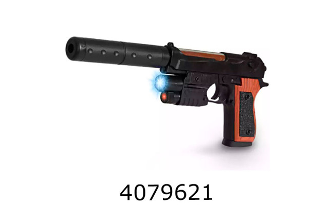 Пістолет пулі в кульку + лазер 31см (72) P2117-F+