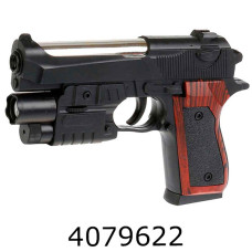 Пістолет пулі в кульку + лазер 18см (36/72) P2117-G+