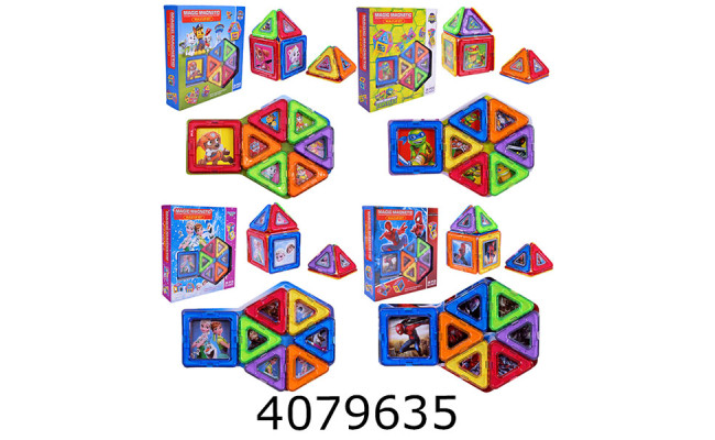 Конструктор магнетик 26дет 4 види в коробці 21*5*22см (24) JH8833/34/35/97