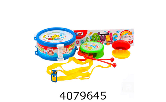 Муз. Інструменти бубон барабан костаньети в кульку 21см (72/144) 368-8