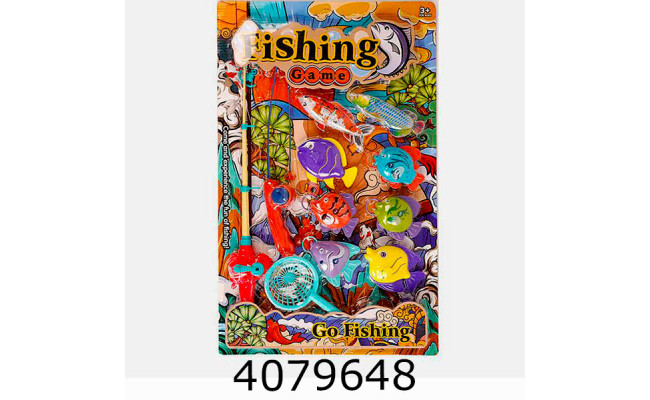 Риболовля 2 вудки 8 рибок+ сачок в коробці 39*7*25см (18/36) 1152