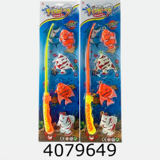 Риболовля  1вудочка 2 види 4 рибки на листі 15*3*52 (72/144) 2202