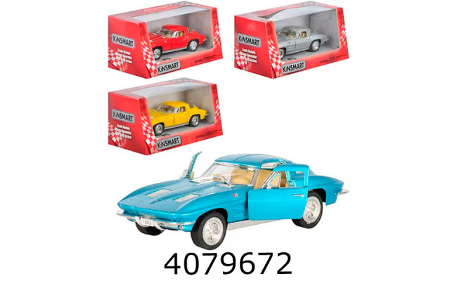 Машинка метал. Kinsmart Corvette Sting Ray 1963 (24/96) 5358W