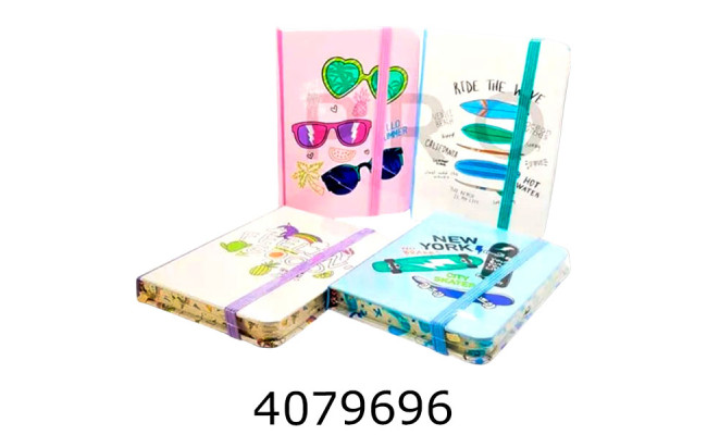 Блокнот А6 144 арк. кл. на резинці Leader 14*9см асорт. Red Umbrella ( NC6037) (24) NC6037