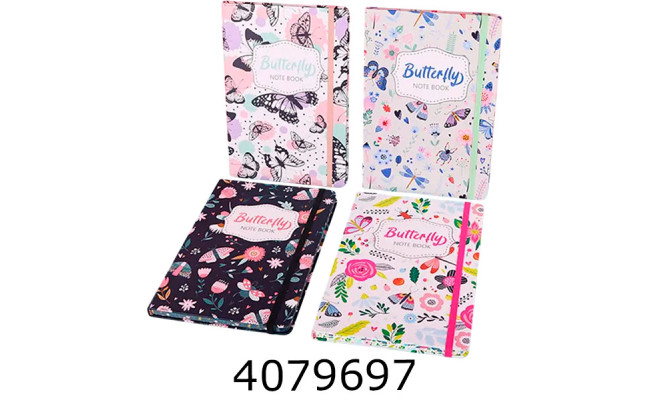 Блокнот А6 144 арк. кл. на резинці Leader 14*9см асорт. Red Umbrella ( NC6049) (24) NC6049