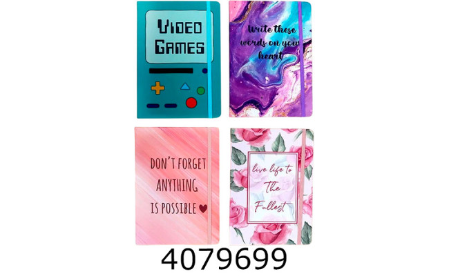 Блокнот А6 144 арк. кл. на резинці Leader 14*9см асорт. Red Umbrella ( NC6054) (24) NC6054