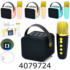 Мікрофон+колонка Karaoke (bluetooth)світло TFслот FM MP3Bluetooth мікс кольорів (10) ZX-01