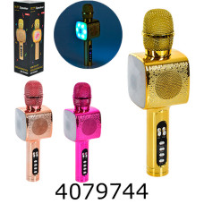 Мікрофон+колонка Karaoke (bluetooth) 3 кольори в коробці 9*8*27см (12) L20