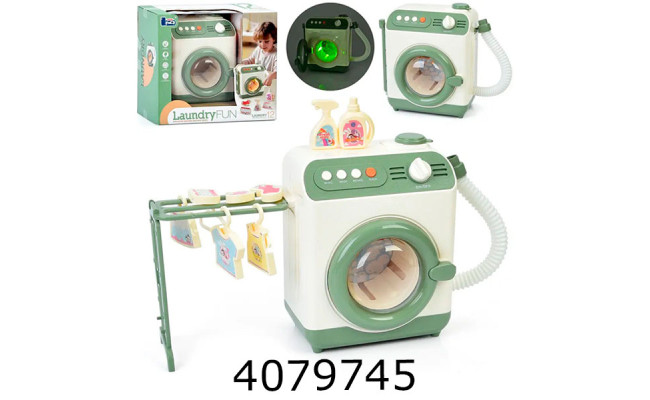 Пральна машина муз. світ. крутися барабан ллється вода сушарка + аксесуари 27*24*12см (18) C21