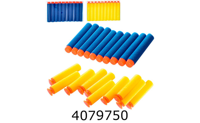 Поролонові набої 10 шт в кульку 2 види по 2 кольори (500) AK1-2