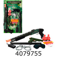 Поліцейский набір пістолет з присосками окуляри наручники рація мішені кийок на листі 31*54см M 0259 U/R** Поліцейский набір пістолет з присосками окуляри наручники рація мішені кийок на листі 31*54см M 0259 U/R**