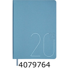 Щоденник А5 дат. 2026р. Buromax STEEL блакитний штуч. шкіра (20) BM.2127-30
