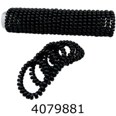 Резинка для волосся Пружинка 25 шт глянець чорна BB1894