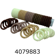 Резинка для волосся Пружинка 25 шт матована чорна BB3558