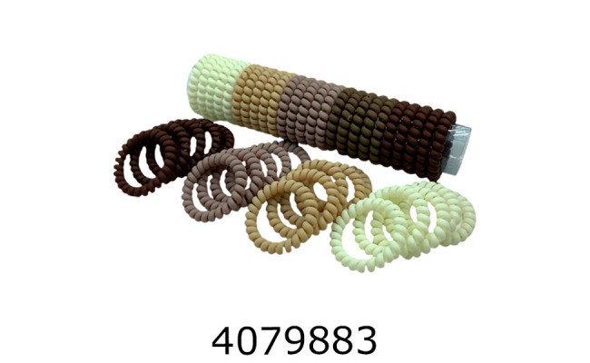 Резинка для волосся Пружинка 25 шт матована чорна BB3558