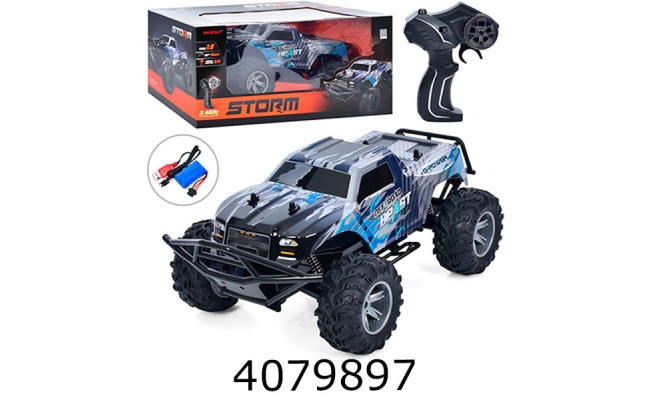 Машина радіо акум. Джип гум. над. кол аморт. протиуд. корп. світ. в коробці 54*30*24см (6) 666-835A