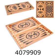 Нарди дерев'яні шашки-деревокубики в кульку 59*30*4 (16) TD202367