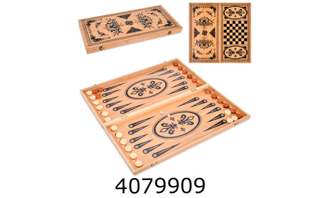 Нарди дерев'яні шашки-деревокубики в кульку 59*30*4 (16) TD202367