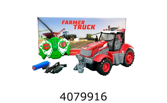 Трактор радіо акум. в коробці гум. колеса USBзарядне 34*15*12см (18) HJ8011