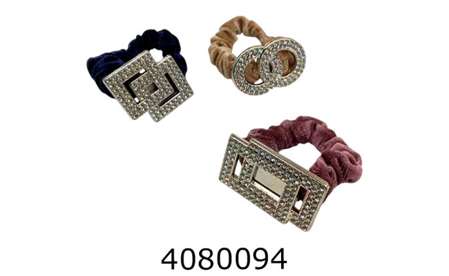 Резинка для волосся з прикрасою стрази ціна за 12 шт bb3136