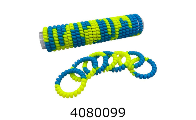 Резинка для волосся Пружинка 25 шт жовто-блакитна ціна за 25 шт bb848