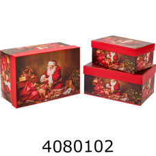 Коробка карт. для подарунків Новоорічна 3в1 73-3876