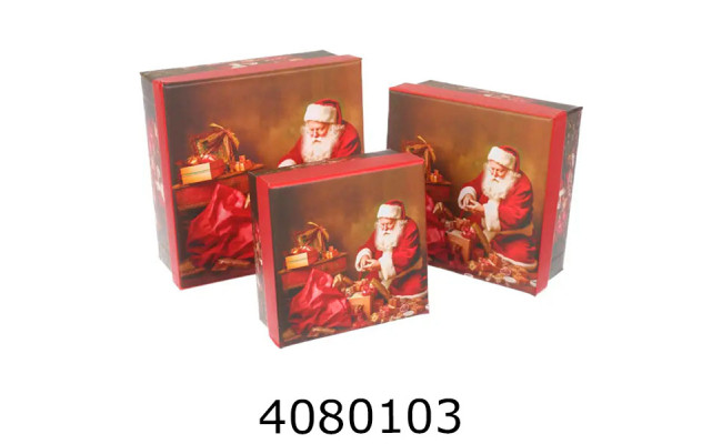 Коробка карт. для подарунків Новоорічна 3в1 73-3913