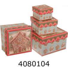 Коробка карт. для подарунків Новорічна (3 в 1) W5423