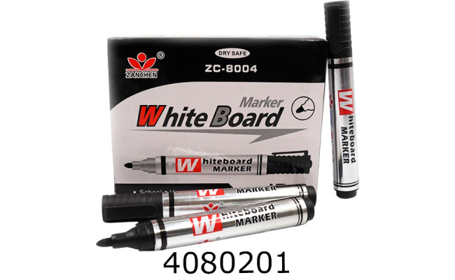 Маркер сухостир. чорний круглий (12) 8004ZC-BK