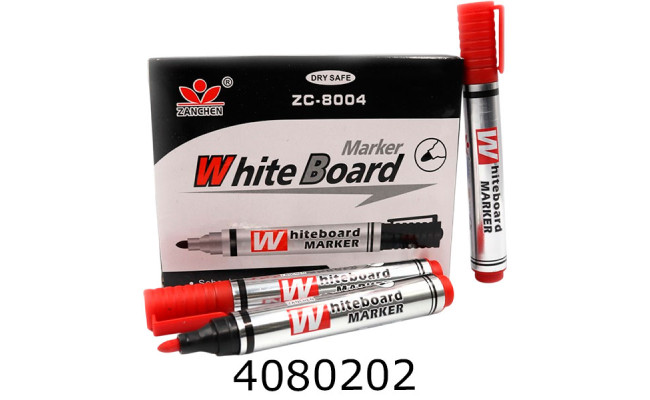 Маркер сухостир. червоний круглий (12) 8004ZC-RD